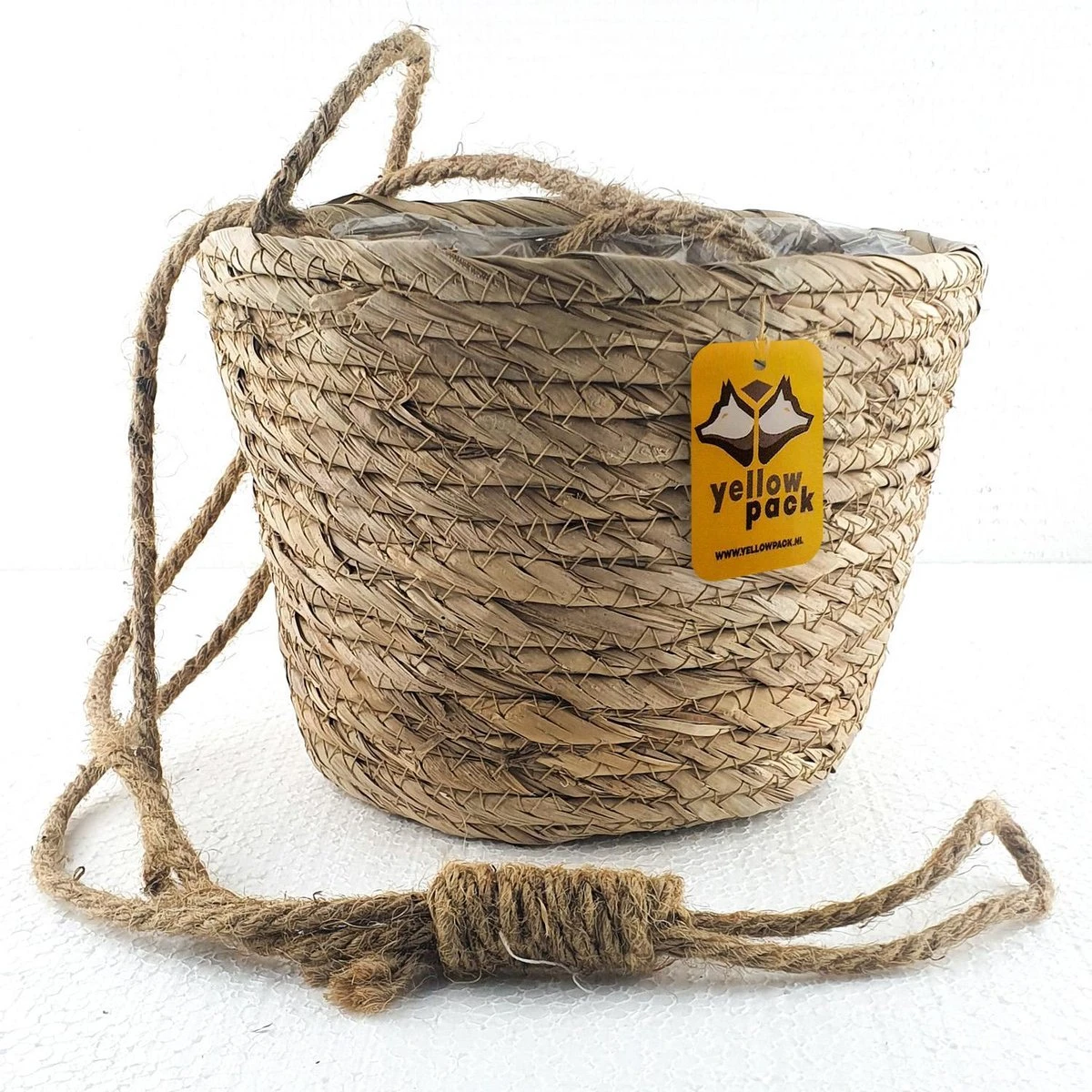 Merkloos Plantenhanger 18x15cm Naturel | Hangende Mand | Handgemaakt | Planten-houder / Hang-plant | Planten Accessoires | Hangmand 4 Merkloos Plantenhanger 18x15cm Naturel | Hangende Mand | Handgemaakt | Planten-houder / Hang-plant | Planten Accessoires | Hangmand - Afbeelding 2