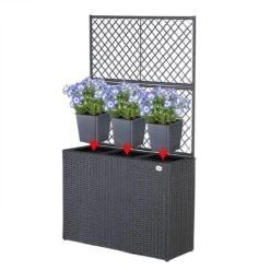 Casaria Polyrattan Plantenbak - Met Klimoprek - 3 Bakken Zwart 15 Casaria Polyrattan Plantenbak - Met Klimoprek - 3 Bakken Zwart -Tuin Kweekbenodigdheden 1200x1200 1137