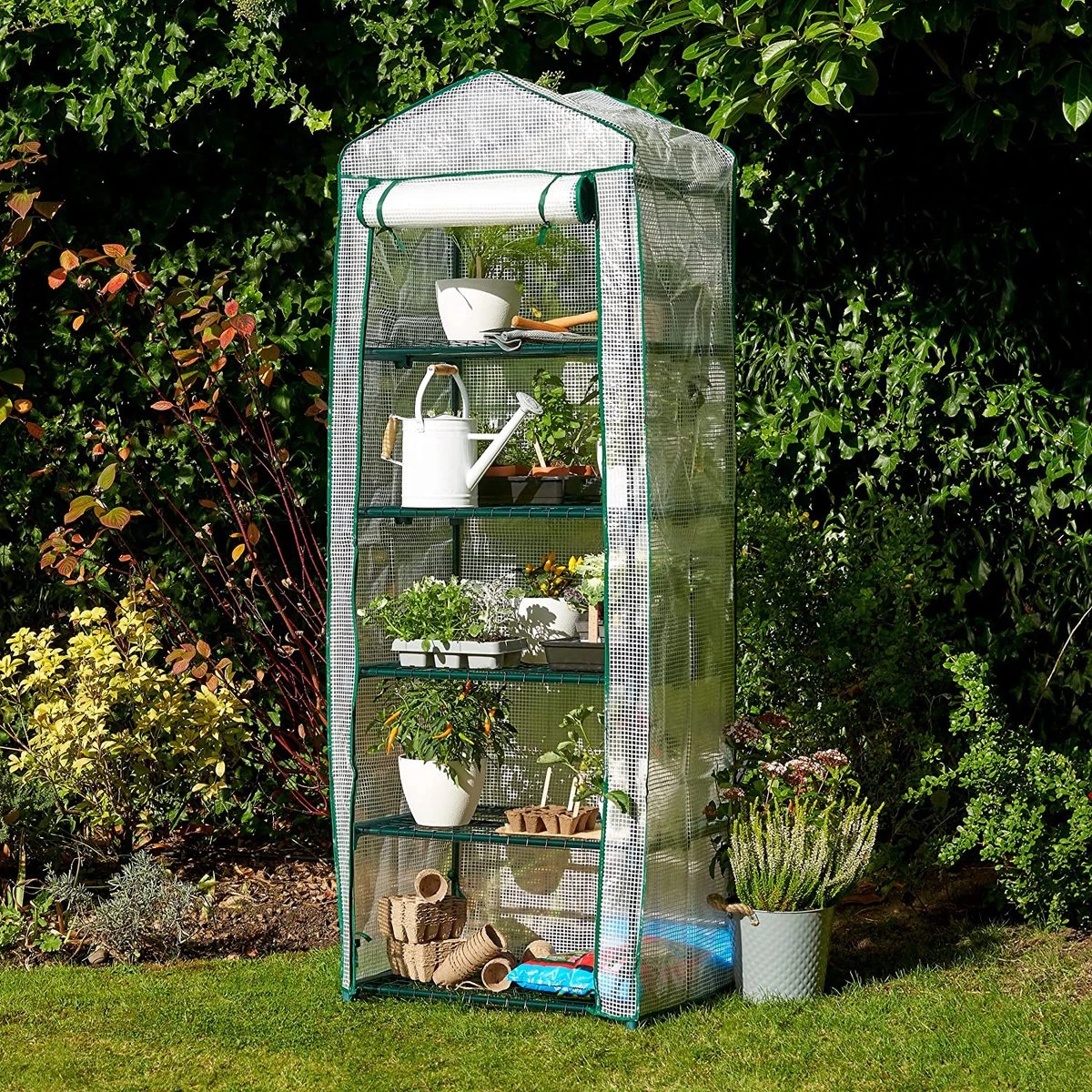 Bramble - Tuinkassen - 5 Lagen - Miniserre - Draadplanken - Gemakkelijk Te Monteren - 69 X 49 X 193 Cm 7 Bramble - Tuinkassen - 5 Lagen - Miniserre - Draadplanken - Gemakkelijk Te Monteren - 69 X 49 X 193 Cm - Afbeelding 5