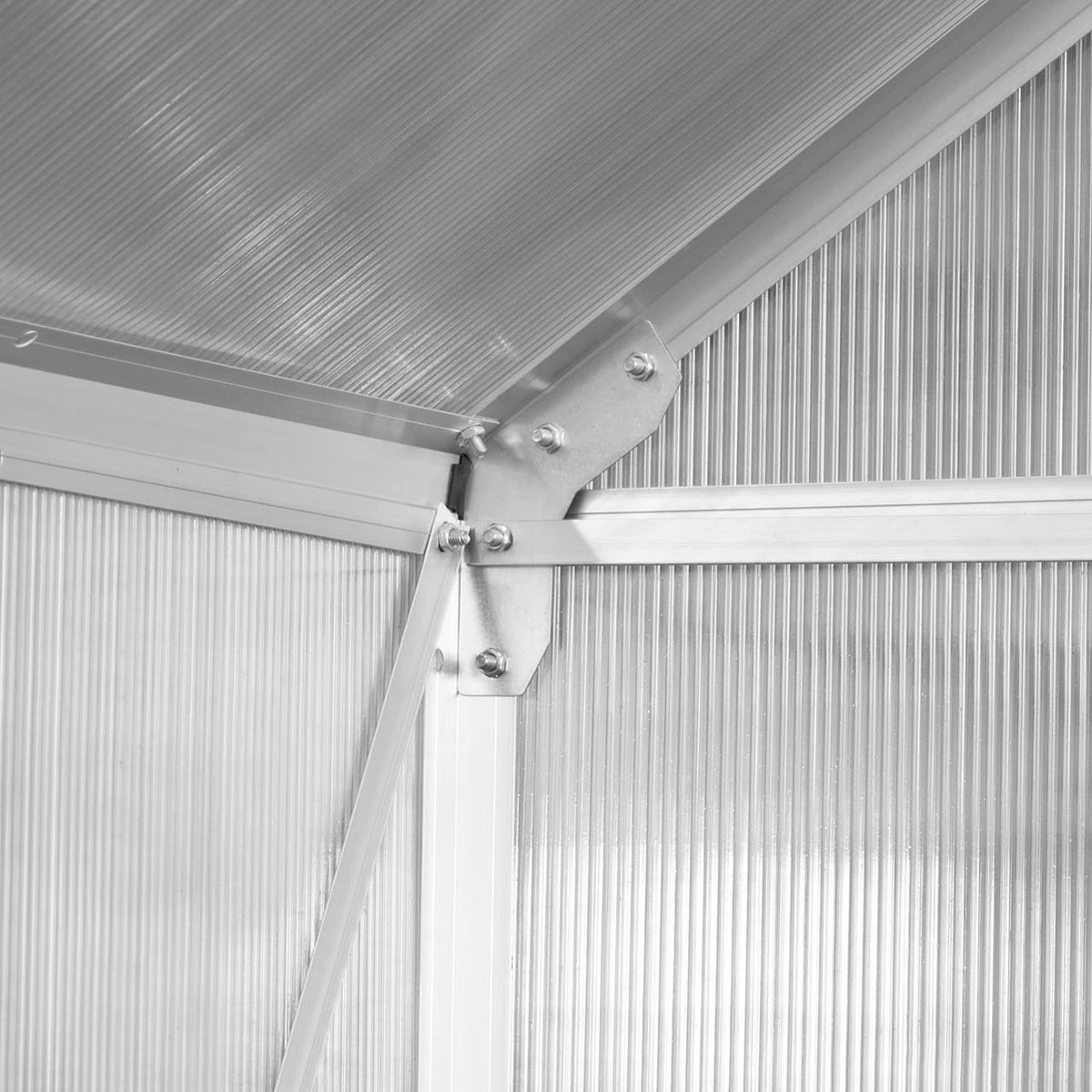 FUXTEC Tuinkas 3,6m² - Broeikas - Kweekkas - Hobbykas - Aluminium/holle Kamerplaat - FX-GWH136 4 FUXTEC Tuinkas 3,6m² - Broeikas - Kweekkas - Hobbykas - Aluminium/holle Kamerplaat - FX-GWH136 - Afbeelding 2