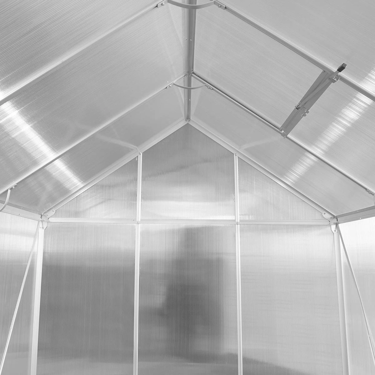 FUXTEC Tuinkas 5,9m² - Broeikas - Kweekkas - Hobbykas - Aluminium/holle Kamerplaat - FX-GWH159 7 FUXTEC Tuinkas 5,9m² - Broeikas - Kweekkas - Hobbykas - Aluminium/holle Kamerplaat - FX-GWH159 - Afbeelding 5