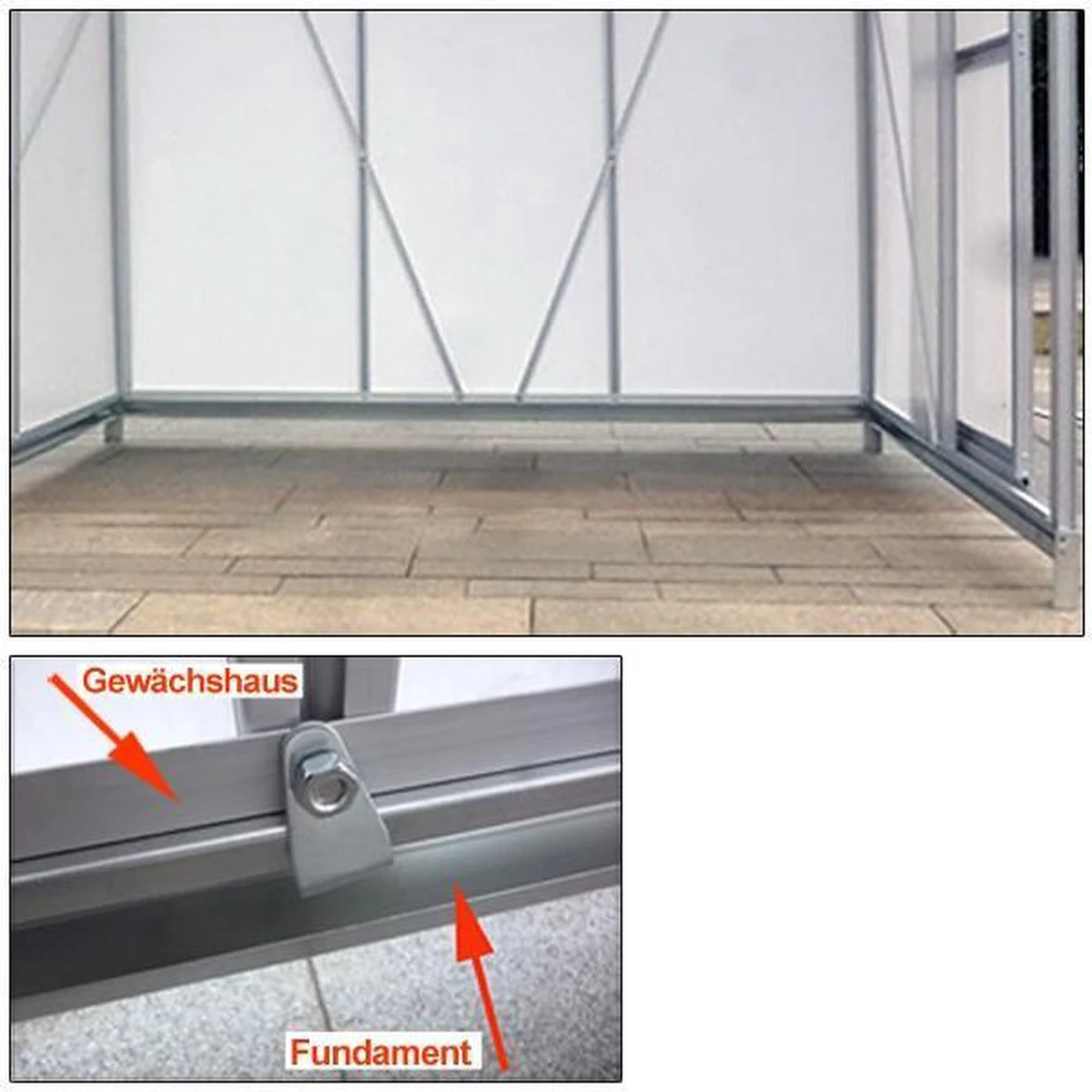 Gardebruk Aluminium Kas 4,75 M² - Fundament & Regengoot - 250x190cm 15 Gardebruk Aluminium Kas 4,75 M² - Fundament & Regengoot - 250x190cm - Afbeelding 13