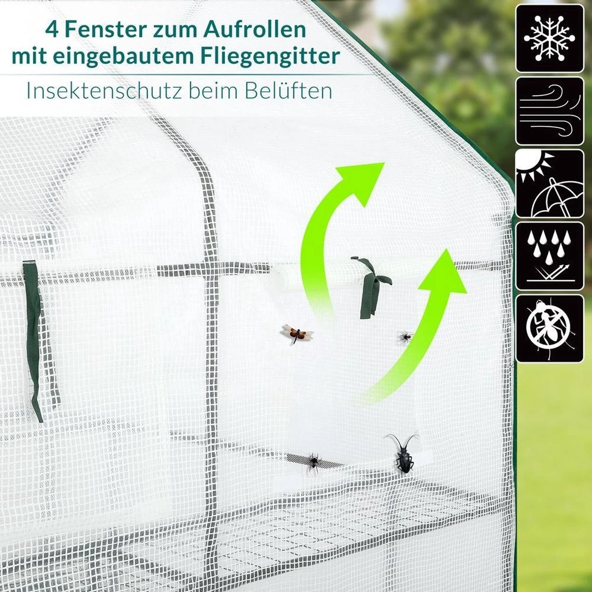 Gardebruk Kweekkas 2m² - 8 Legplanken & 4 Ramen - 195x143x143 Cm 13 Gardebruk Kweekkas 2m² - 8 Legplanken & 4 Ramen - 195x143x143 Cm - Afbeelding 11