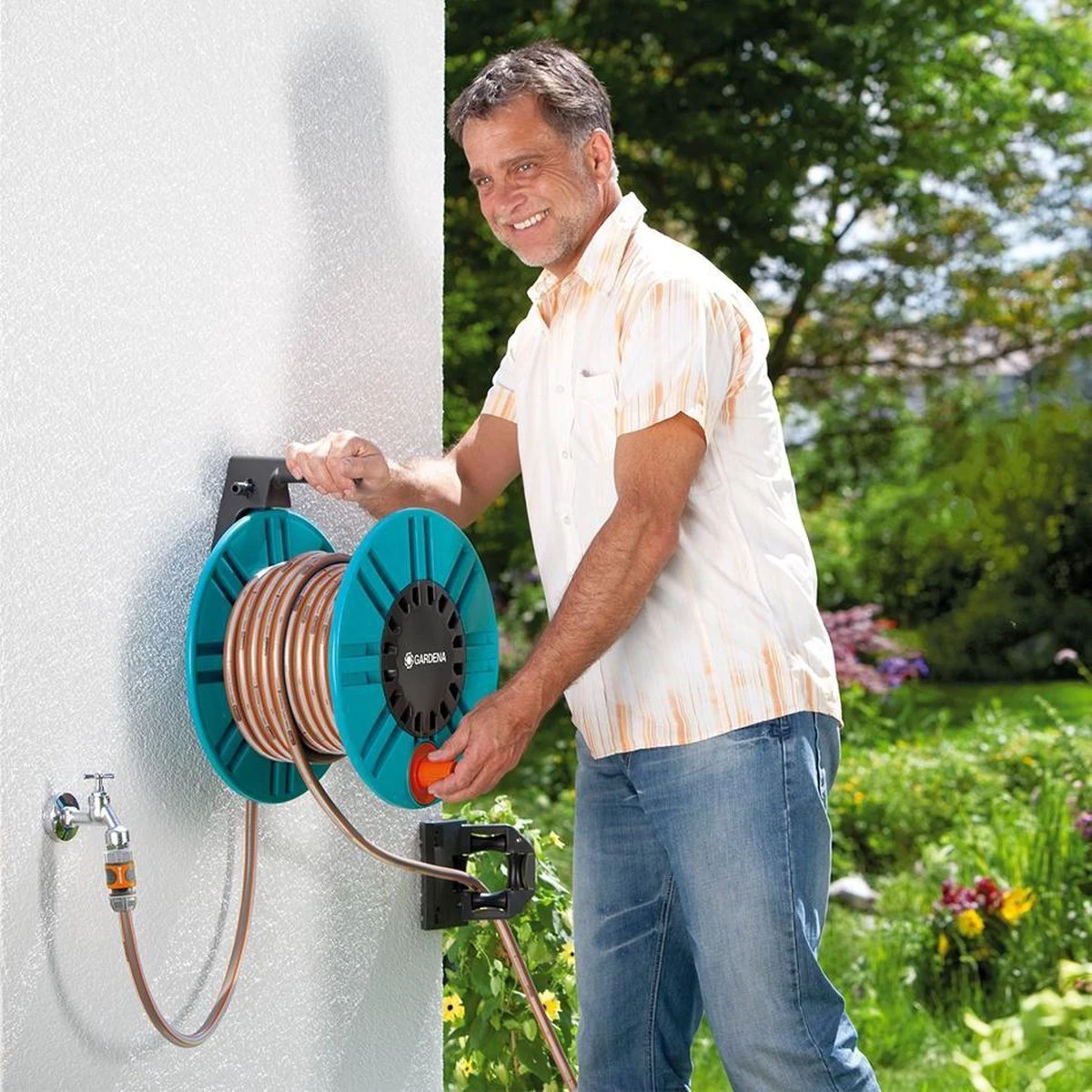 GARDENA - Wandslanghouder 60 Met Slanggeleider - Slanghouder - Maximale Capaciteit 60 Meter 6 GARDENA - Wandslanghouder 60 Met Slanggeleider - Slanghouder - Maximale Capaciteit 60 Meter - Afbeelding 4