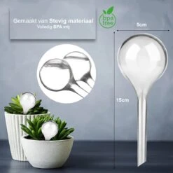 Waterdruppelaar Set Van 12 Stuks - Waterdruppelaar Voor Planten - Watergeefsysteem - Waterbol Irrigatiesysteem - Automatisch Druppelsysteem Voor Kamerplanten & Tuin - Watergever - Transparant - 15cm 14 Waterdruppelaar Set Van 12 Stuks - Waterdruppelaar Voor Planten - Watergeefsysteem - Waterbol Irrigatiesysteem - Automatisch Druppelsysteem Voor Kamerplanten & Tuin - Watergever - Transparant - 15cm -Tuin Kweekbenodigdheden 1200x1200 289