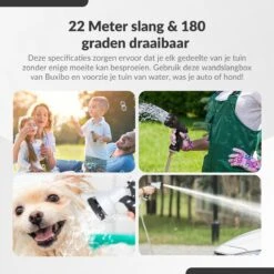 Buxibo - Wandslangenbox 20 Meter + 2 Meter - Tuinslang Met Haspel - 9 Sproei Standen - Slangenhouder 180° Draaibaar - Tuinslanghaspel Zwart+ Gratis Sproeier - Zwart 31 Buxibo - Wandslangenbox 20 Meter + 2 Meter - Tuinslang Met Haspel - 9 Sproei Standen - Slangenhouder 180° Draaibaar - Tuinslanghaspel Zwart+ Gratis Sproeier - Zwart -Tuin Kweekbenodigdheden 1200x1200 366