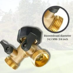Y Stuk Kraan - Kraan Splitter - Waterverdeler - Buitenkraan - Waterverdeler 2 Weg – Messing - Afzonderlijk Af Te Sluiten -Tuin Kweekbenodigdheden 1200x1200 386
