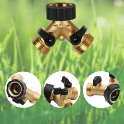 Y Stuk Kraan - Kraan Splitter - Waterverdeler - Buitenkraan - Waterverdeler 2 Weg – Messing - Afzonderlijk Af Te Sluiten -Tuin Kweekbenodigdheden 1200x1200 387