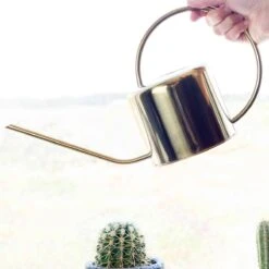 Kikkerland Vintage Gieter - Plantengieter Voor Binnen - Goud - 1,2L - Retro - Metaal -Tuin Kweekbenodigdheden 1200x1200 466