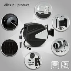 Sens Design Slanghaspel - Tuinslang Haspel - Automatisch - Zwart - 20m -Tuin Kweekbenodigdheden 1200x1200 665