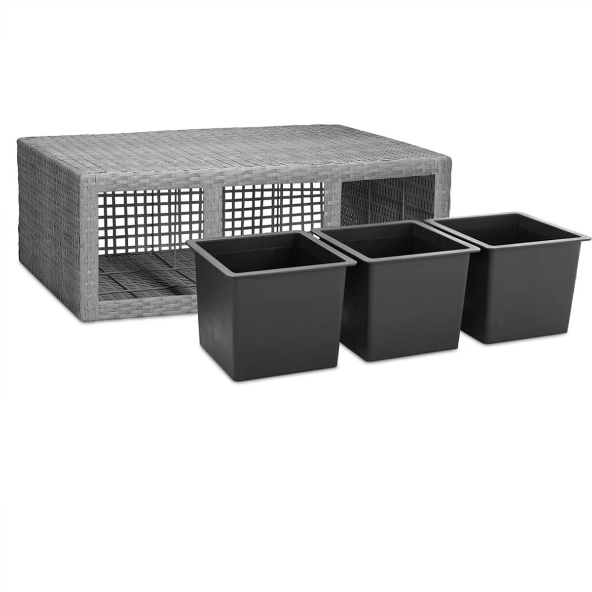 Casaria Staande Plantenbak – Met Waterafvoer 83x30,5x60cm - Zwart 8 Casaria Staande Plantenbak – Met Waterafvoer 83x30,5x60cm - Zwart - Afbeelding 6