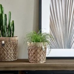 Riviera Maison Bloempot Voor Binnen Naturel - Rustic Rattan Diamond Weave Planter S -Tuin Kweekbenodigdheden 1200x1200 799