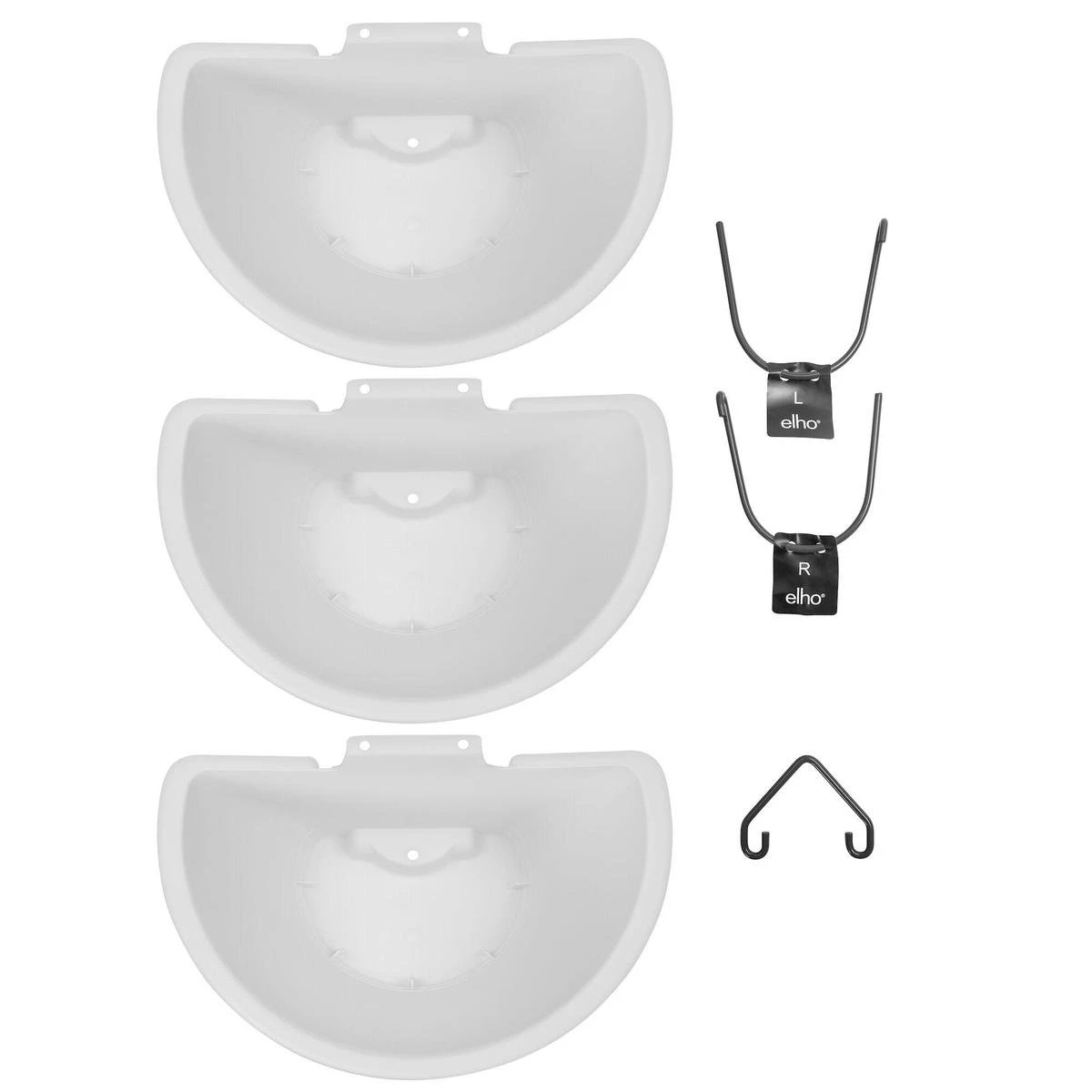 Elho Corsica Vertical Forest 24 - Bloempot Voor Balkonbuiten - Ø 26.7 X H 29.7 Cm - Wit/Wit 5 Elho Corsica Vertical Forest 24 - Bloempot Voor Balkonbuiten - Ø 26.7 X H 29.7 Cm - Wit/Wit - Afbeelding 3