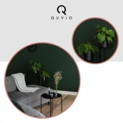 QUVIO Plantenstandaard Binnen - Inclusief Pot - Staande Plantenbak - Metaal - Bloempot - 22 X 22 X 60 Cm - Zwart -Tuin Kweekbenodigdheden 1200x1200 820