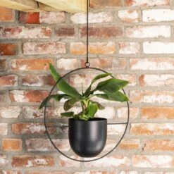 QUVIO Bloempot Hangend / Bloempotten Voor Binnen / Bloempotten / Bloempot Binnen / Bloempot Met Ophanghaak - Metaal -Tuin Kweekbenodigdheden 1200x1200 858