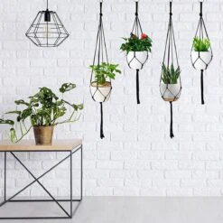9 Stuks Zwart Macrame Plantenhangers - Boho Handgeweven Katoen Hangpot Voor Binnen/Buiten - Hangende Bloempot Met Kralen - Macramé Touw/Koord Hangplant Houder - Bohemian Wandhanger Decoratie - Plant Hanger - Verticale Tuin Bloempothouder Planthanger 21 9 Stuks Zwart Macrame Plantenhangers - Boho Handgeweven Katoen Hangpot Voor Binnen/Buiten - Hangende Bloempot Met Kralen - Macramé Touw/Koord Hangplant Houder - Bohemian Wandhanger Decoratie - Plant Hanger - Verticale Tuin Bloempothouder Planthanger -Tuin Kweekbenodigdheden 1200x1200 877