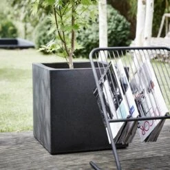 Capi Europe - Bloempot Vierkant Smooth NL - 50x50x50 - Zwart - Voor Binnen En Buiten - KBL904 -Tuin Kweekbenodigdheden 1200x1200 912