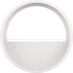 Loodi - Wand Decoratie - Ronde Stijlvolle Muur Plantenbak - Wit - 40x40x7cm -Tuin Kweekbenodigdheden 1200x1200 992