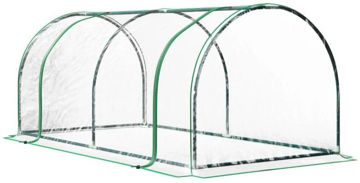 Tunnelkas - Tuinkas - Kweekkas - Broeikas - Kweektent - Kas - 200 X 100 X 80 Cm - Transparant 3 Tunnelkas - Tuinkas - Kweekkas - Broeikas - Kweektent - Kas - 200 X 100 X 80 Cm - Transparant