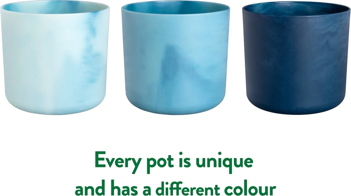 Elho The Ocean Collection Round 22cm - Bloempot Voor Binnen - 100% Gerecycled Materiaal - Gemaakt Met Zeeafval - Ø 22.3 X H 20.4 Cm - Atlantisch Blauw 13 Elho The Ocean Collection Round 22cm - Bloempot Voor Binnen - 100% Gerecycled Materiaal - Gemaakt Met Zeeafval - Ø 22.3 X H 20.4 Cm - Atlantisch Blauw - Afbeelding 11
