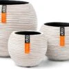 Capi Europe - Set Van 3 - Bloempot Binnen - Rib Ivoor -Tuin Kweekbenodigdheden 1200x688