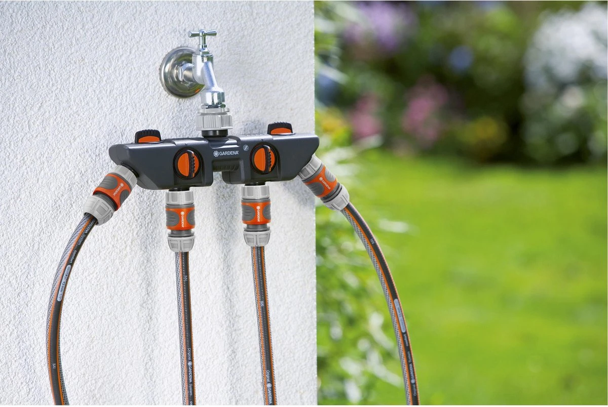 GARDENA - Waterverdeler - Slangkoppeling - 4 Uitgangen 4 GARDENA - Waterverdeler - Slangkoppeling - 4 Uitgangen - Afbeelding 2