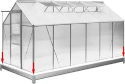 Deuba Broeikas Fundament Verzinkt - 380x190cm - Incl. Montagemateriaal 15 Deuba Broeikas Fundament Verzinkt - 380x190cm - Incl. Montagemateriaal -Tuin Kweekbenodigdheden 1200x813 5