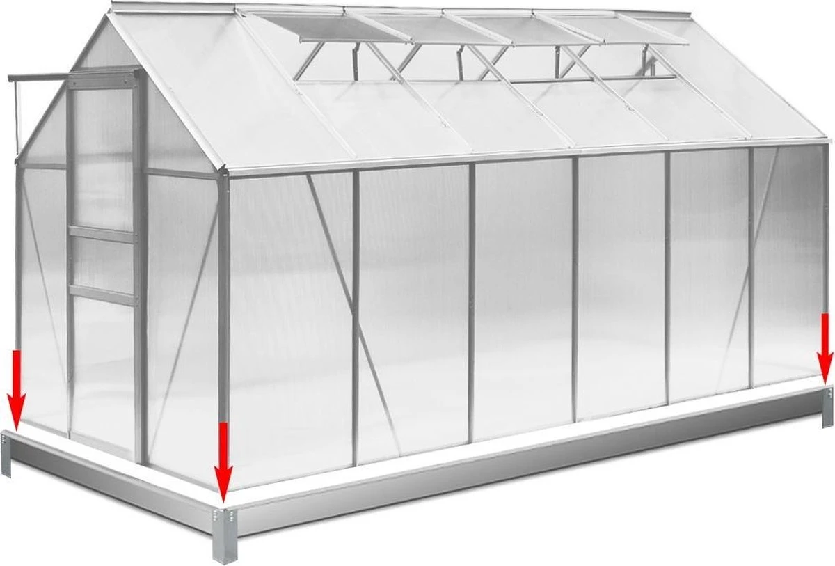 Deuba Broeikas Fundament Verzinkt - 380x190cm - Incl. Montagemateriaal 8 Deuba Broeikas Fundament Verzinkt - 380x190cm - Incl. Montagemateriaal - Afbeelding 6