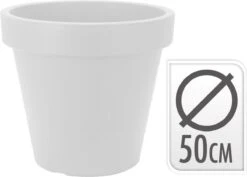 Kunststof Bloempot Wit Ø50 Cm - Hoogte 42 Cm 7 Kunststof Bloempot Wit Ø50 Cm - Hoogte 42 Cm -Tuin Kweekbenodigdheden 1200x860 1