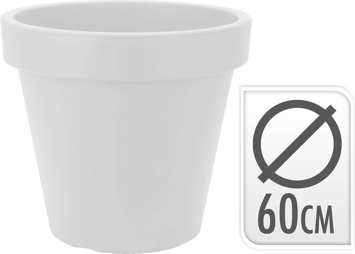 Relaxwonen - Bloempot Rond 60 X 52 Cm Wit 3 Relaxwonen - Bloempot Rond 60 X 52 Cm Wit