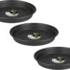 Elho Green Basics Schotel - Plantenschotels - 3 X 14 Cm Zwart -Tuin Kweekbenodigdheden 1200x878 2