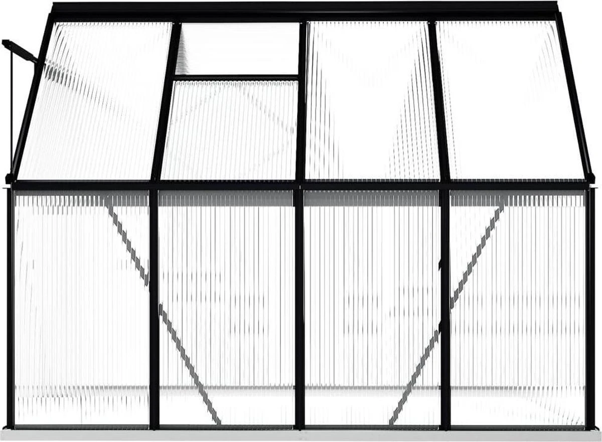 VidaXL Broeikas Met Basisframe 4,75 M² Aluminium Antracietkleurig 10 VidaXL Broeikas Met Basisframe 4,75 M² Aluminium Antracietkleurig - Afbeelding 8