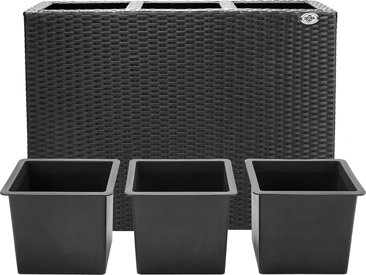 Casaria Staande Plantenbak – Met Waterafvoer 83x30,5x60cm - Zwart 5 Casaria Staande Plantenbak – Met Waterafvoer 83x30,5x60cm - Zwart - Afbeelding 3