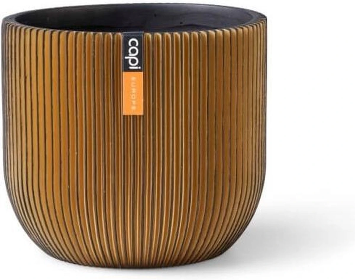 Capi Europe - Bloempot Bol Groove - 23x21 - Goud - Bloempot Voor Binnen - BGVGB134 8 Capi Europe - Bloempot Bol Groove - 23x21 - Goud - Bloempot Voor Binnen - BGVGB134 - Afbeelding 6