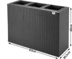Casaria Staande Plantenbak – Met Waterafvoer 83x30,5x60cm - Zwart 13 Casaria Staande Plantenbak – Met Waterafvoer 83x30,5x60cm - Zwart -Tuin Kweekbenodigdheden 1200x976 1