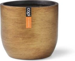 Capi Europe - Bloempot Bol Retro - 14x13 - Goud - Bloempot Voor Binnen - BRTG132