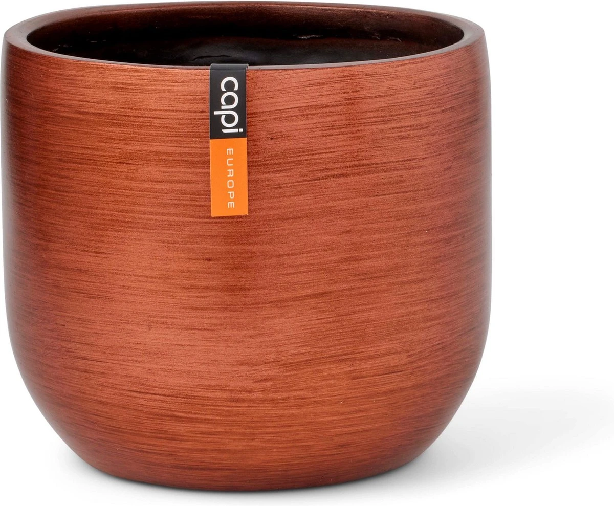 Capi Europe - Bloempot Bol Retro - 23x21 - Koper - Bloempot Voor Binnen - BRTC134 3 Capi Europe - Bloempot Bol Retro - 23x21 - Koper - Bloempot Voor Binnen - BRTC134