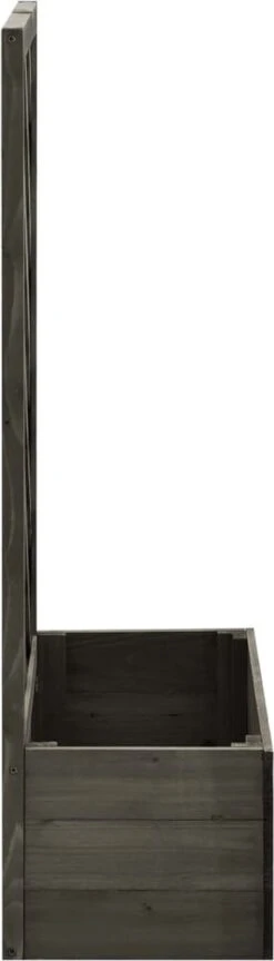 VidaXL Latwerkplantenbak 50x25x90 Cm Massief Vurenhout Grijs -Tuin Kweekbenodigdheden 343x1200