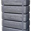 Regenton Muurtank, Grandval 300L, Antraciet Kunststof, Imitatiehout, Met Gootaansluitset Inbegrepen -Tuin Kweekbenodigdheden 412x1200