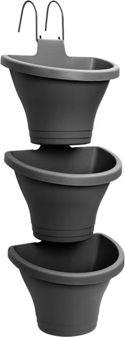 Elho Corsica Vertical Forest 24 - Bloempot Voor Balkonbuiten - Ø 26.7 X H 29.7 Cm - Zwart/Antraciet 32 Elho Corsica Vertical Forest 24 - Bloempot Voor Balkonbuiten - Ø 26.7 X H 29.7 Cm - Zwart/Antraciet -Tuin Kweekbenodigdheden 448x1200 1