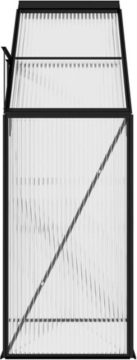 VidaXL Broeikas 1,38 M² Aluminium Antracietkleurig 9 VidaXL Broeikas 1,38 M² Aluminium Antracietkleurig - Afbeelding 7