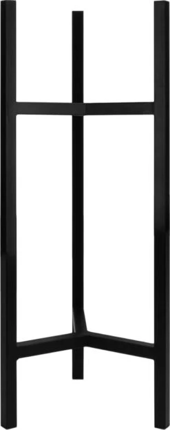 QUVIO Plantenstandaard Binnen - Inclusief Pot - Staande Plantenbak - Metaal - Bloempot - 22 X 22 X 60 Cm - Zwart -Tuin Kweekbenodigdheden 476x1200 10