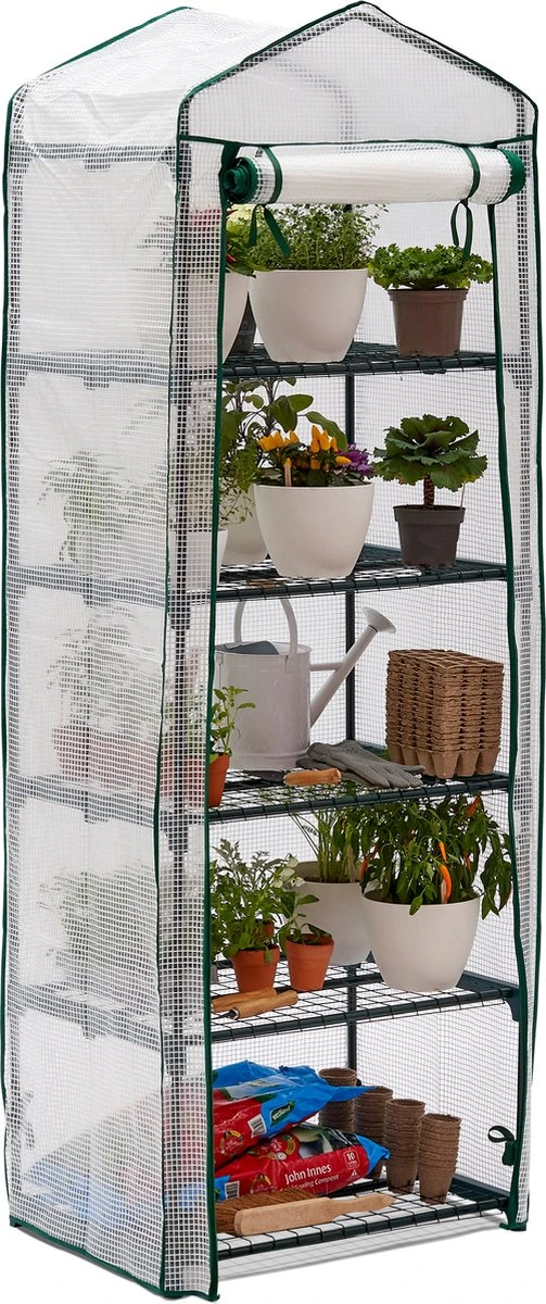 Bramble - Tuinkassen - 5 Lagen - Miniserre - Draadplanken - Gemakkelijk Te Monteren - 69 X 49 X 193 Cm 3 Bramble - Tuinkassen - 5 Lagen - Miniserre - Draadplanken - Gemakkelijk Te Monteren - 69 X 49 X 193 Cm