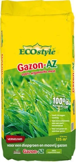 ECOstyle Gazon AZ Organische Gazonmest – Voor Diepgroen En Sterk Gazon – Geeft Tot 120 Dagen Voeding – Werkt Tegen Mos - 30 M² - 2 KG 20 ECOstyle Gazon AZ Organische Gazonmest – Voor Diepgroen En Sterk Gazon – Geeft Tot 120 Dagen Voeding – Werkt Tegen Mos - 30 M² - 2 KG -Tuin Kweekbenodigdheden 562x1200