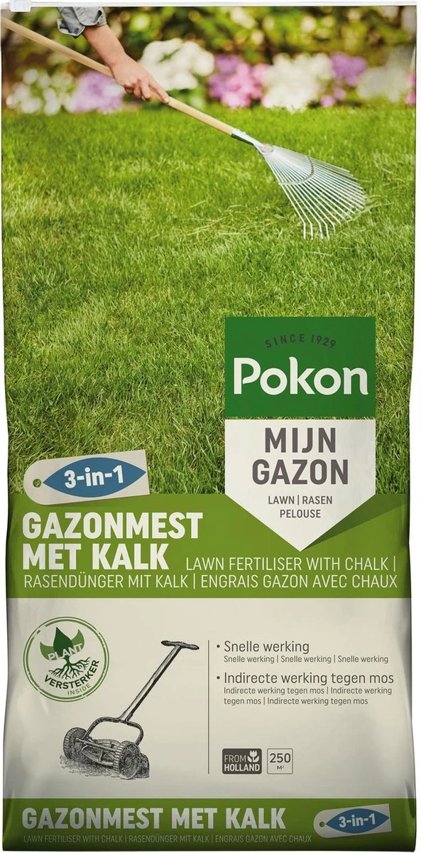 Pokon Gazonmest Met Kalk - 16,8kg - Mest - Geschikt Voor 250m² - 120 Dagen Voeding 10 Pokon Gazonmest Met Kalk - 16,8kg - Mest - Geschikt Voor 250m² - 120 Dagen Voeding - Afbeelding 8