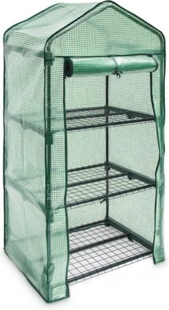 Relaxdays Kas Met Wielen - Tuinkas 3 Etages - Broeikas Kweekkas Tuin / Balkon 130 Cm Hoog - PE -Tuin Kweekbenodigdheden 655x1200 1