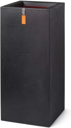 Capi Europe - Bloempot Rechthoek Smooth NL - 36x36x79 - Zwart - Voor Binnen En Buiten - KBL952 -Tuin Kweekbenodigdheden 661x1200 1