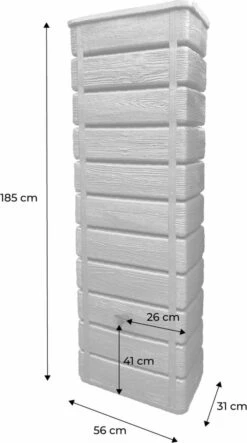 Regenton Muurtank, Grandval 300L, Antraciet Kunststof, Imitatiehout, Met Gootaansluitset Inbegrepen 11 Regenton Muurtank, Grandval 300L, Antraciet Kunststof, Imitatiehout, Met Gootaansluitset Inbegrepen -Tuin Kweekbenodigdheden 669x1200