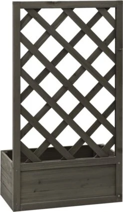 VidaXL Latwerkplantenbak 50x25x90 Cm Massief Vurenhout Grijs -Tuin Kweekbenodigdheden 696x1200 1