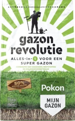 Pokon Gazon Revolutie - 2x7,5kg - Gazonmest / Graszaad / Bodemverbeteraar - Geschikt Voor 300m² - Binnen 15 Dagen Resultaat - Voordeelverpakking 10 Pokon Gazon Revolutie - 2x7,5kg - Gazonmest / Graszaad / Bodemverbeteraar - Geschikt Voor 300m² - Binnen 15 Dagen Resultaat - Voordeelverpakking -Tuin Kweekbenodigdheden 743x1200 1